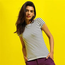 Charger l&#39;image dans la galerie, T-shirt marinière femme à manches courtes