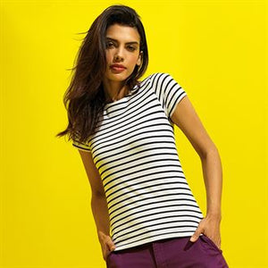 T-shirt marinière femme à manches courtes