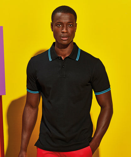 Polo à col contrasté