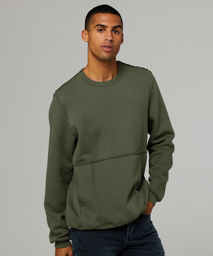 Sweat-shirt col rond unisex à bords francs